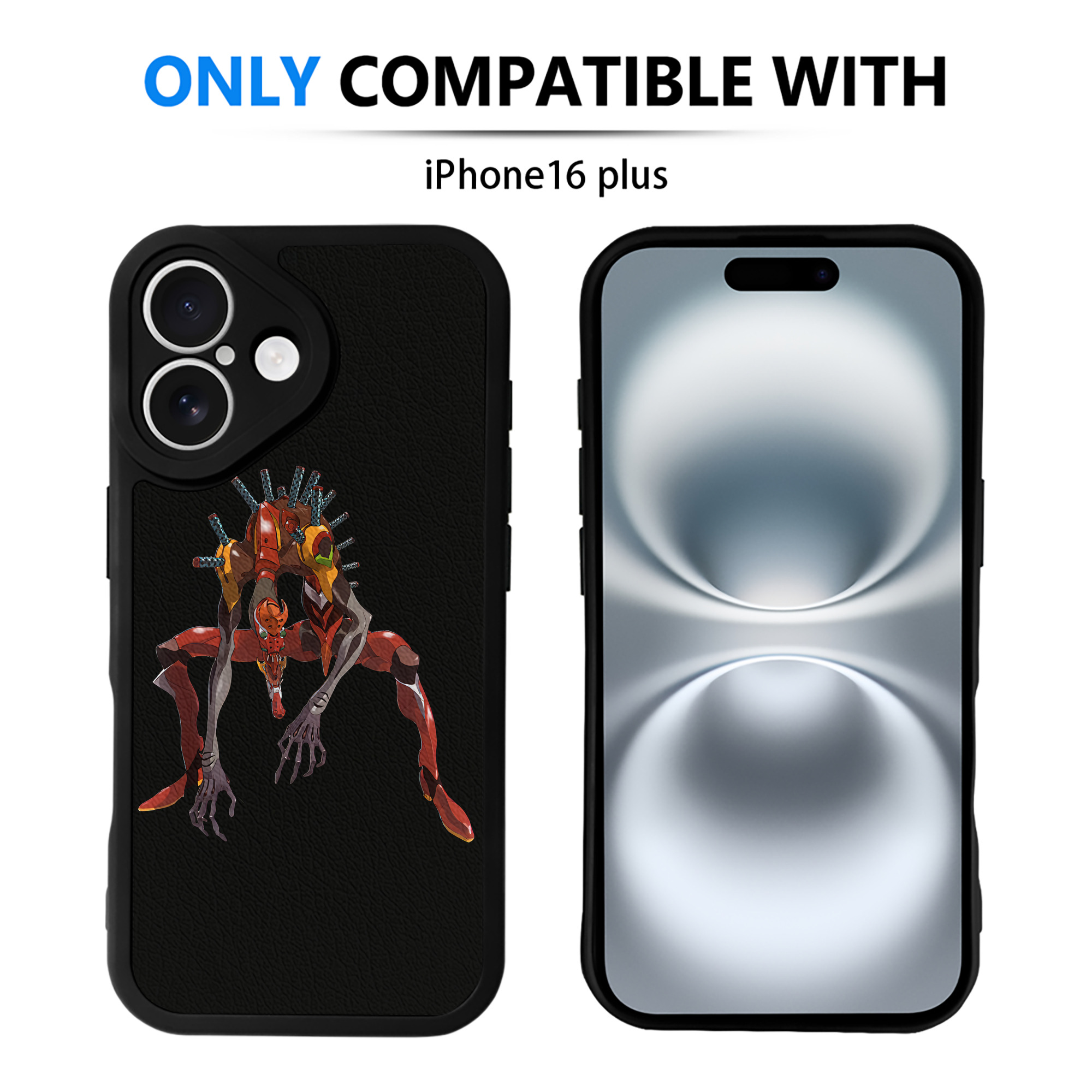 （画像用） EVA 新世紀エヴァンゲリオン 【iPhone 16シリーズ対応】シリコンスマホケース（レザー調） 材質：シリコン